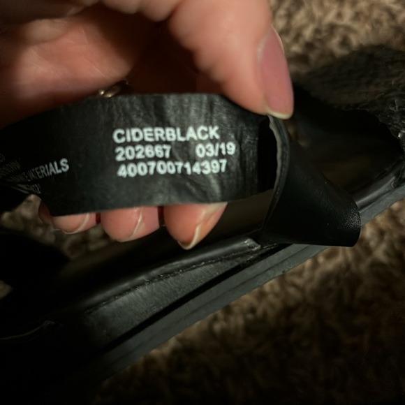 SO cider black strappy sandals size 6 - Picture 4 of 4